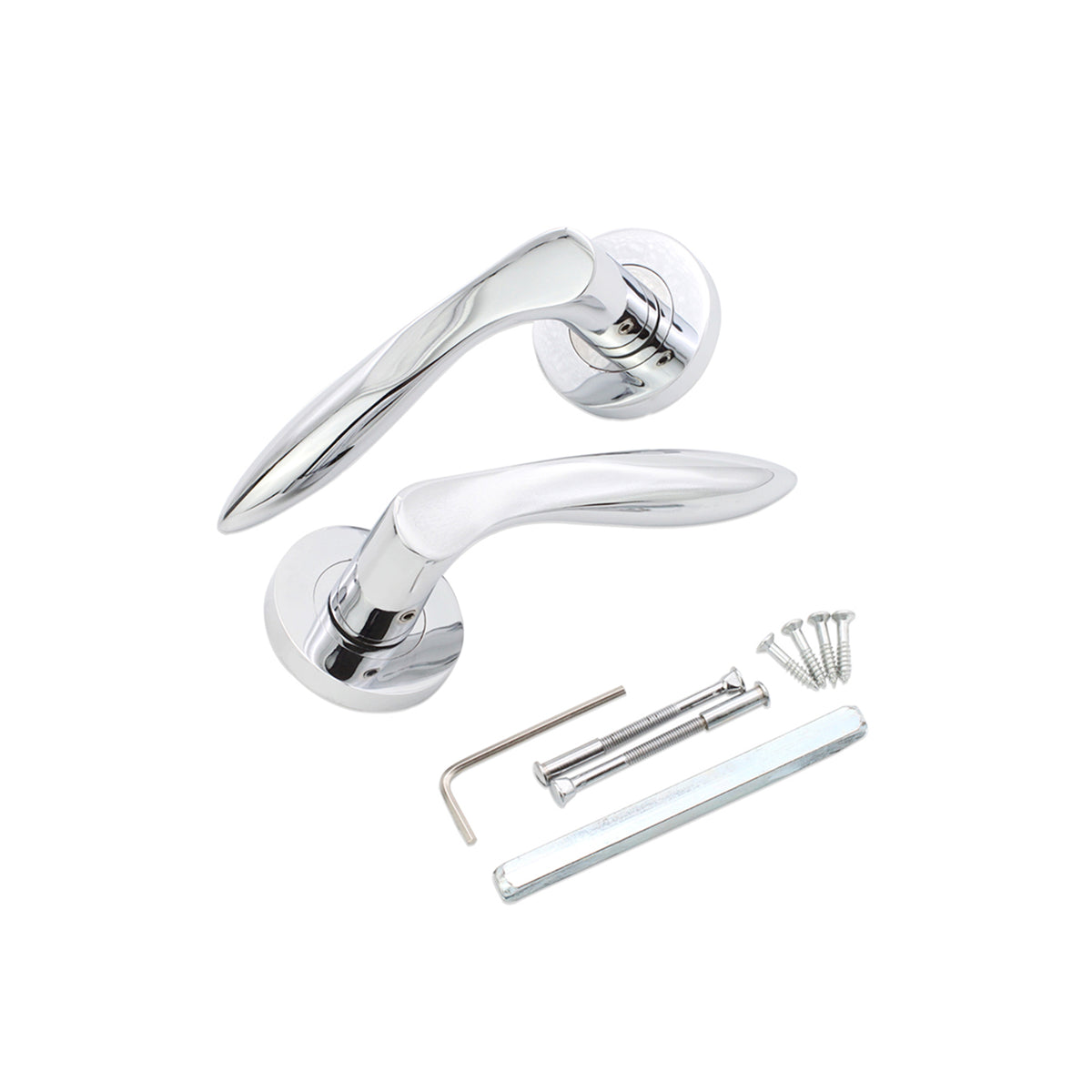 Pearle Lever Door Handle Polished Chrome