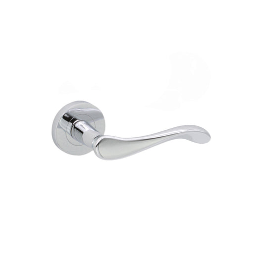 Rosalie Lever Door Handle Polished Chrome
