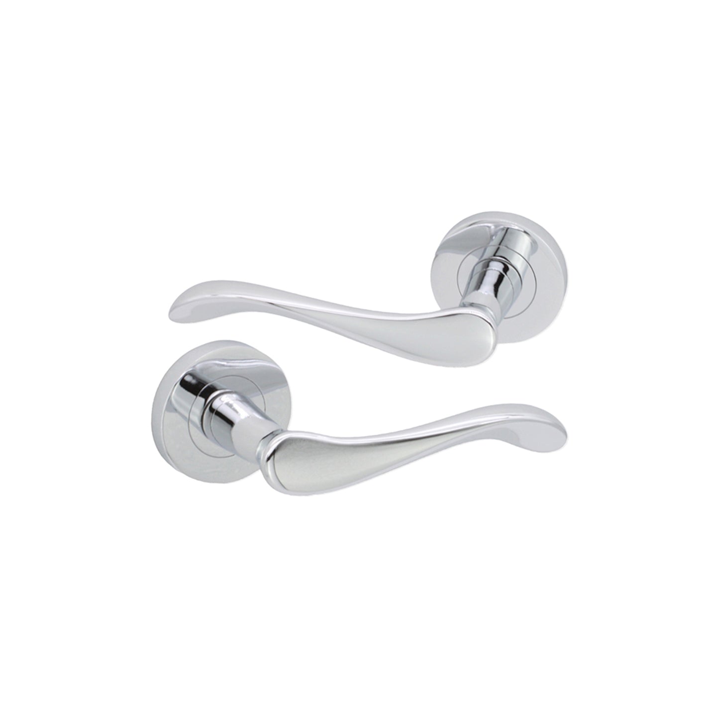 Rosalie Lever Door Handle Polished Chrome