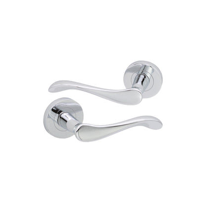 Rosalie Lever Door Handle Polished Chrome