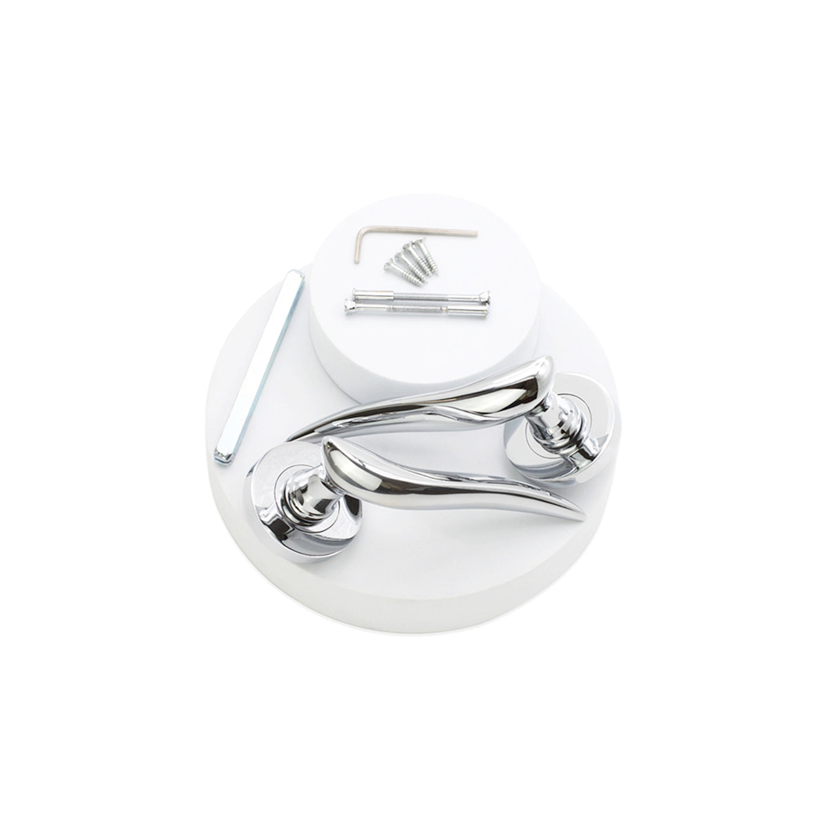Flavia Lever Door Handle Polished Chrome