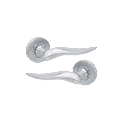 Flavia Lever Door Handle Satin Chrome