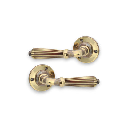 Regency Lever Door Handle Aged Brass