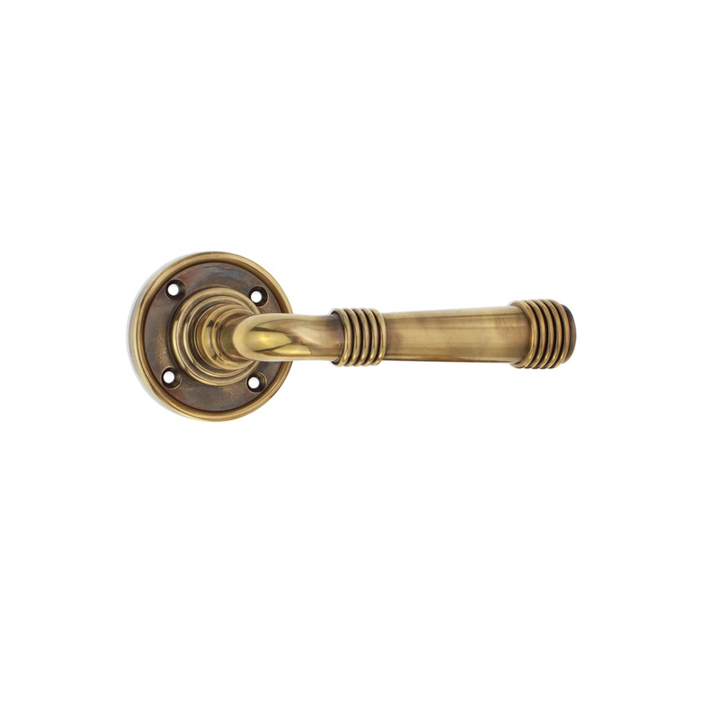 Beehive Lever on Rose Aged Brass