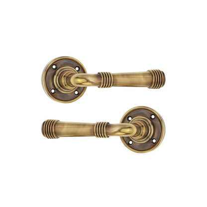Beehive Lever on Rose Aged Brass