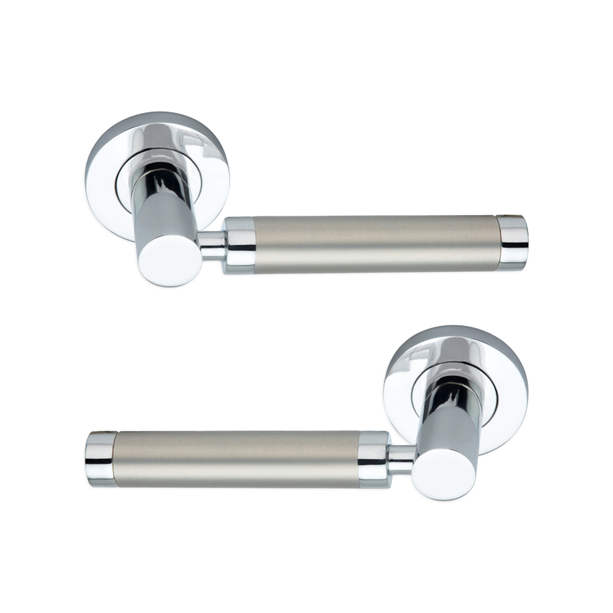 Zest Lever Door Handle Dual Tone Black/Chrome