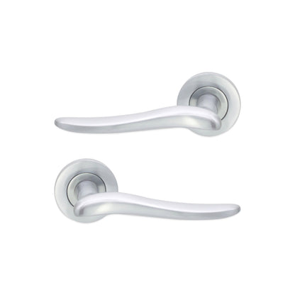 Senza Lever Door Handle Satin Chrome