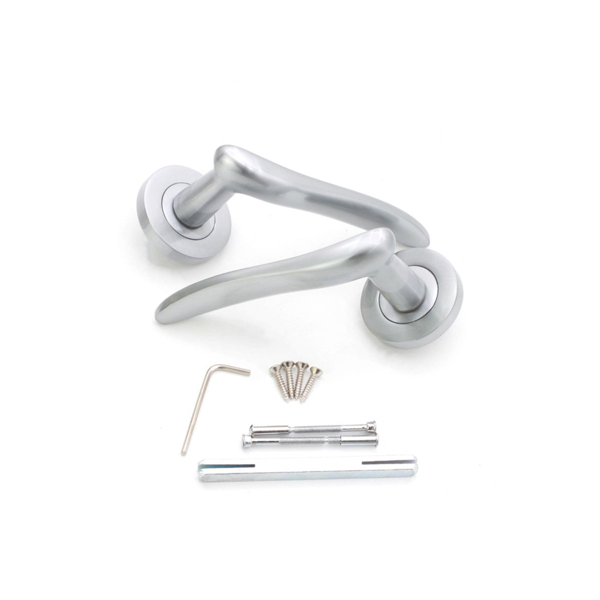 Senza Lever Door Handle Satin Chrome