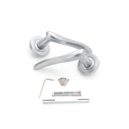 Senza Lever Door Handle Satin Chrome