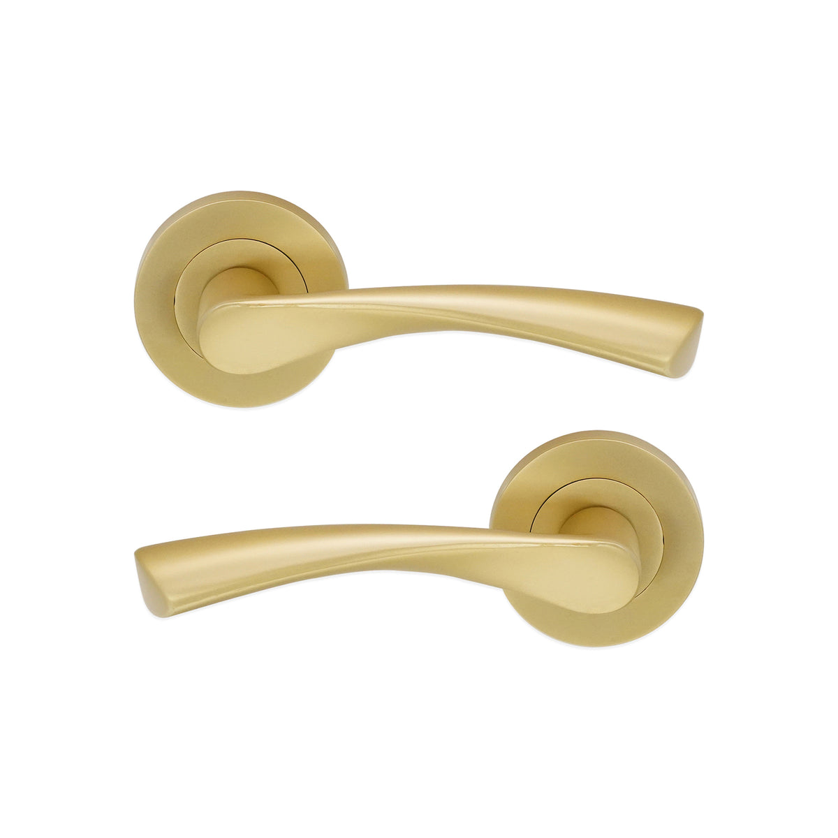 Mercury Lever Door Handle Satin Brass