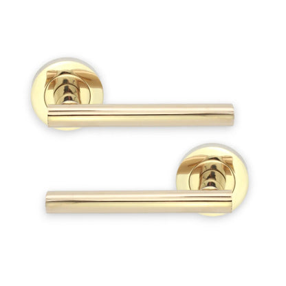 Jura Lever Door Handle PVD Brass