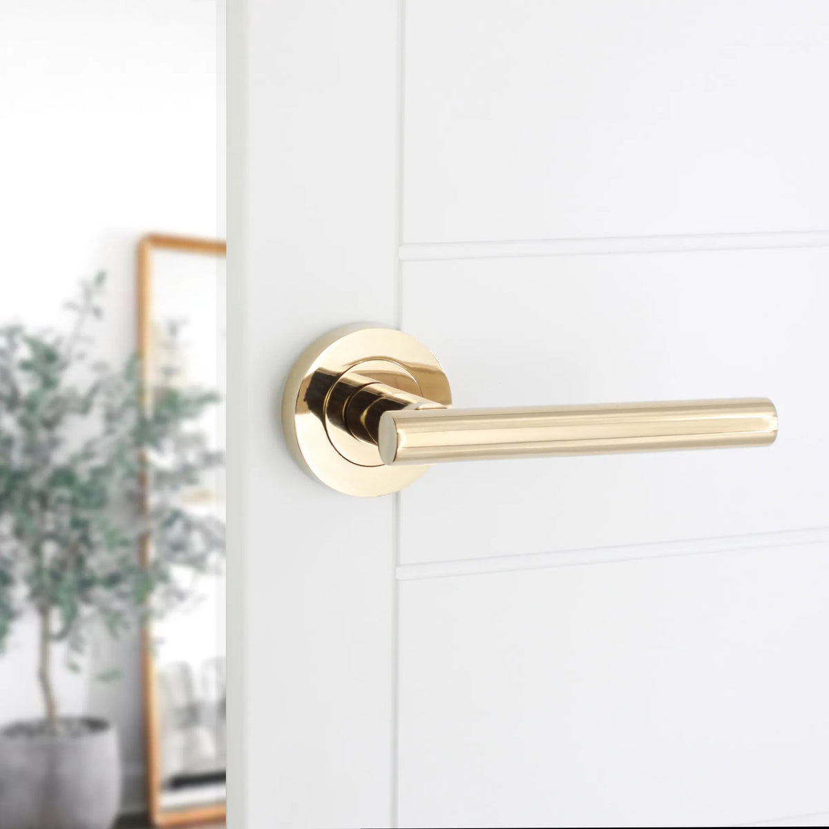Jura Lever Door Handle PVD Brass