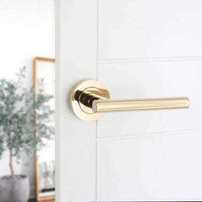 Jura Lever Door Handle PVD Brass