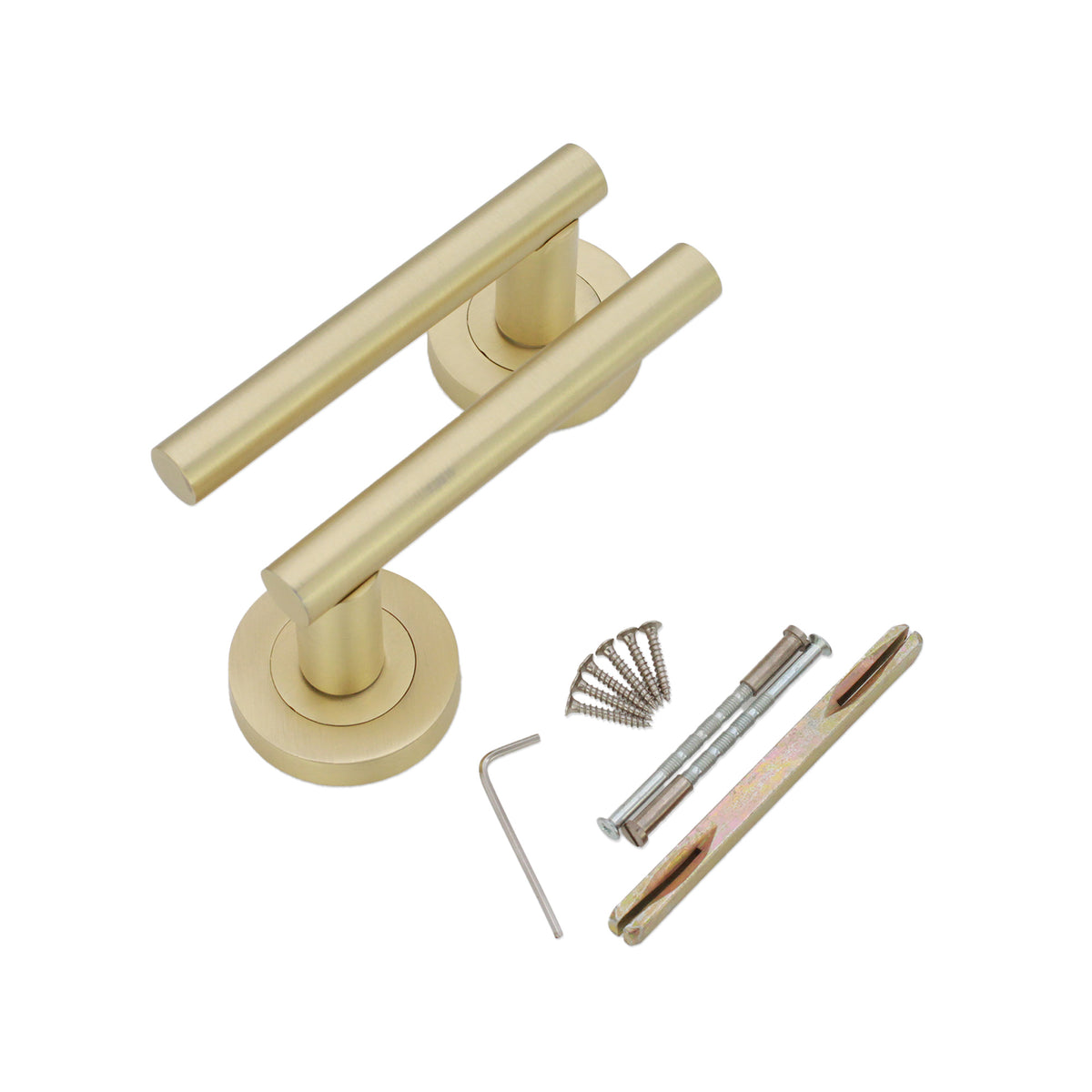Jura Lever Door Handle Satin Brass