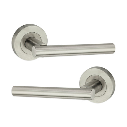 Jura Lever Door Handle Satin Nickel