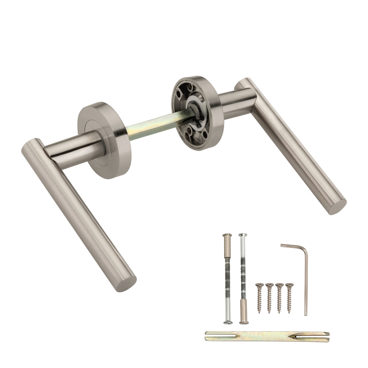 Jura Lever Door Handle Satin Nickel