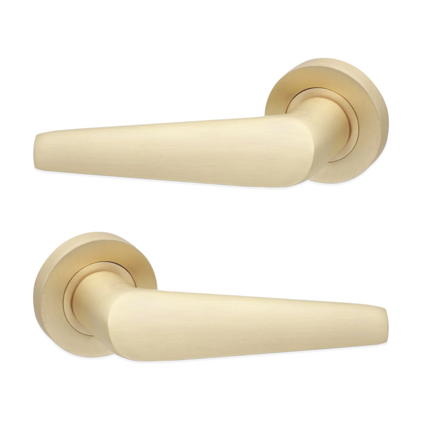 Aero Lever on Rose Satin Brass