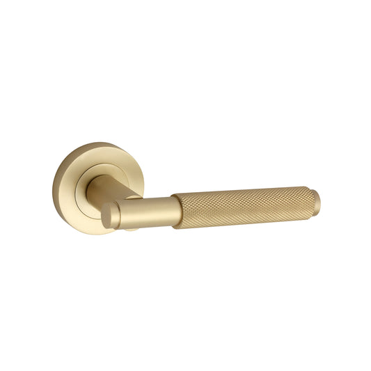 Connaught Lever on Rose Satin Brass