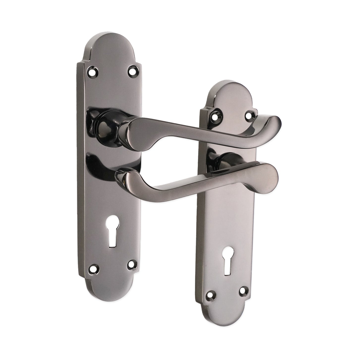 Oakley Lever on Backplate Lock Black Nickel