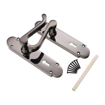Oakley Lever on Backplate Lock Black Nickel