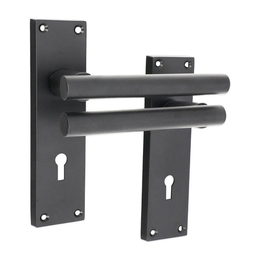Jura Lever on Backplate Lock Matt Black