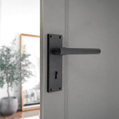 Jura Lever on Backplate Lock Matt Black