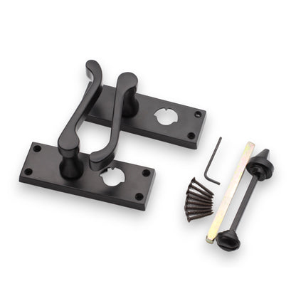 Victorian Scroll Privacy Lever Handle 115mm Matt Black