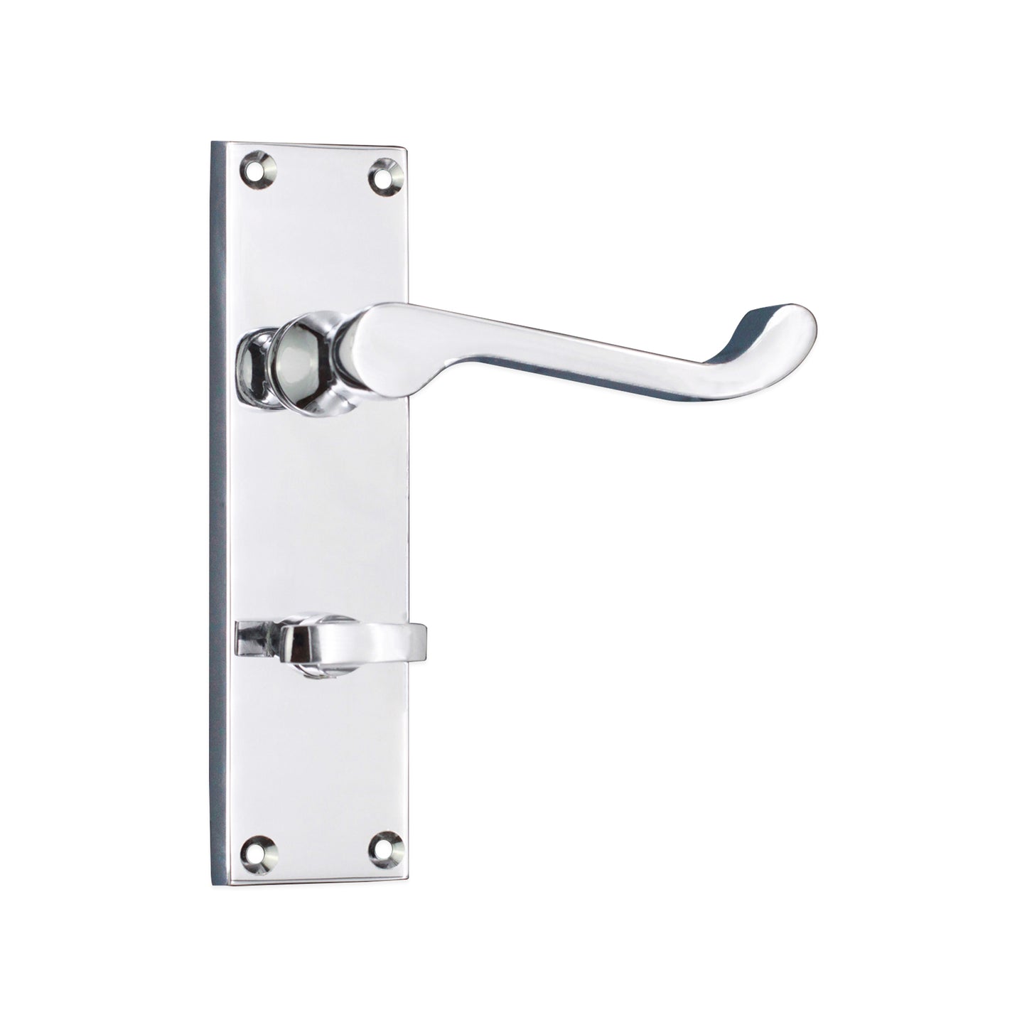 Victorian Scroll Bathroom Lever Handle 150mm Polished Chrome