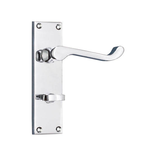 Victorian Scroll Bathroom Lever Handle 150mm Polished Chrome