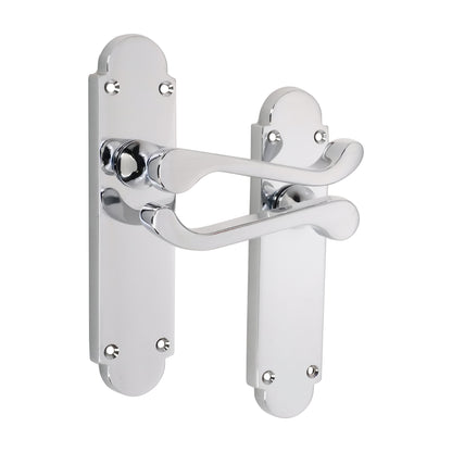 Oakley Lever on Backplate Latch Polished Chrome