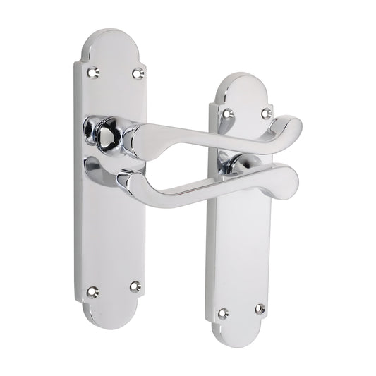 Oakley Lever on Backplate Latch Polished Chrome