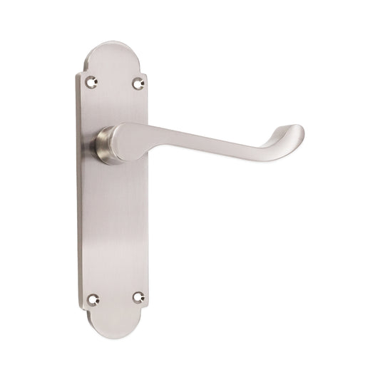 Oakley Lever on Backplate Latch Satin Nickel