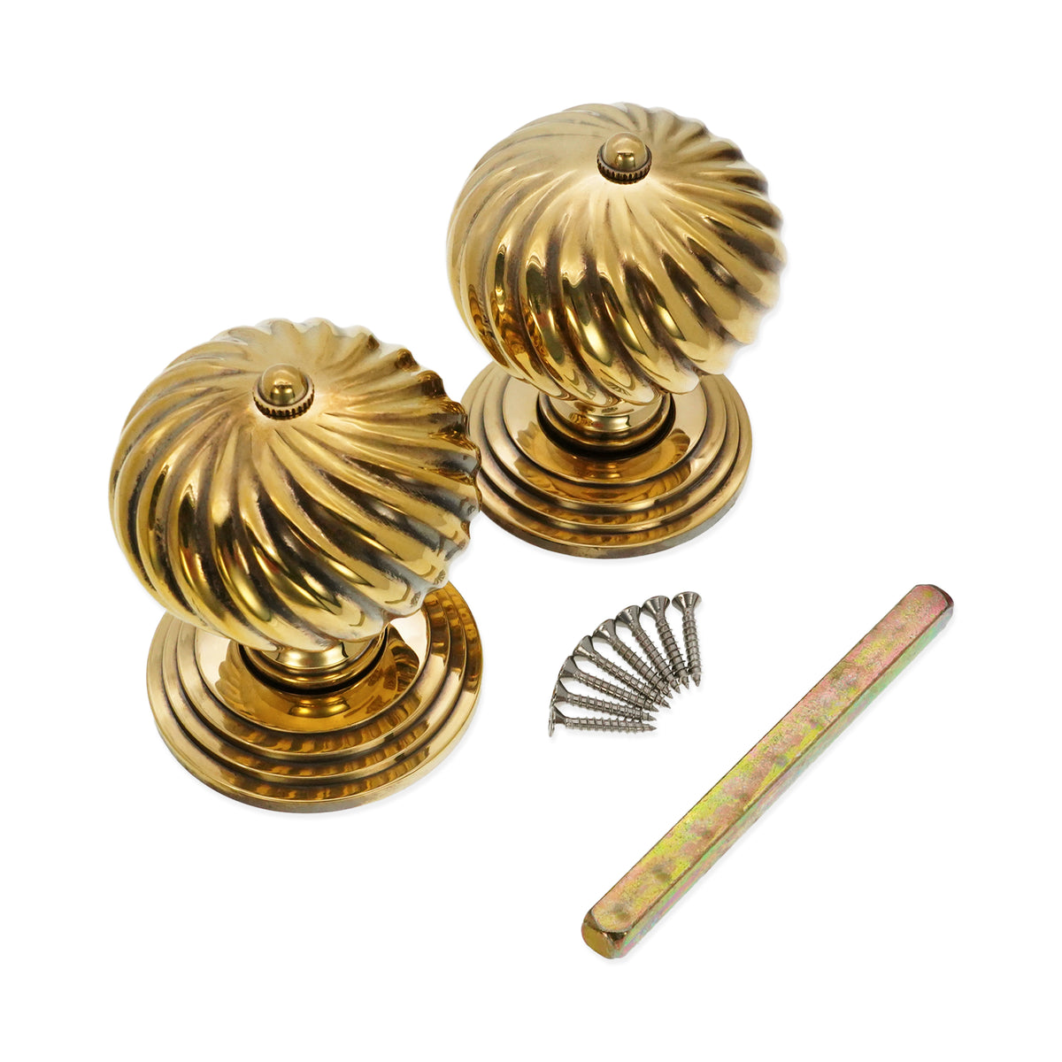 Burcot Mortice Door Knob Aged Brass