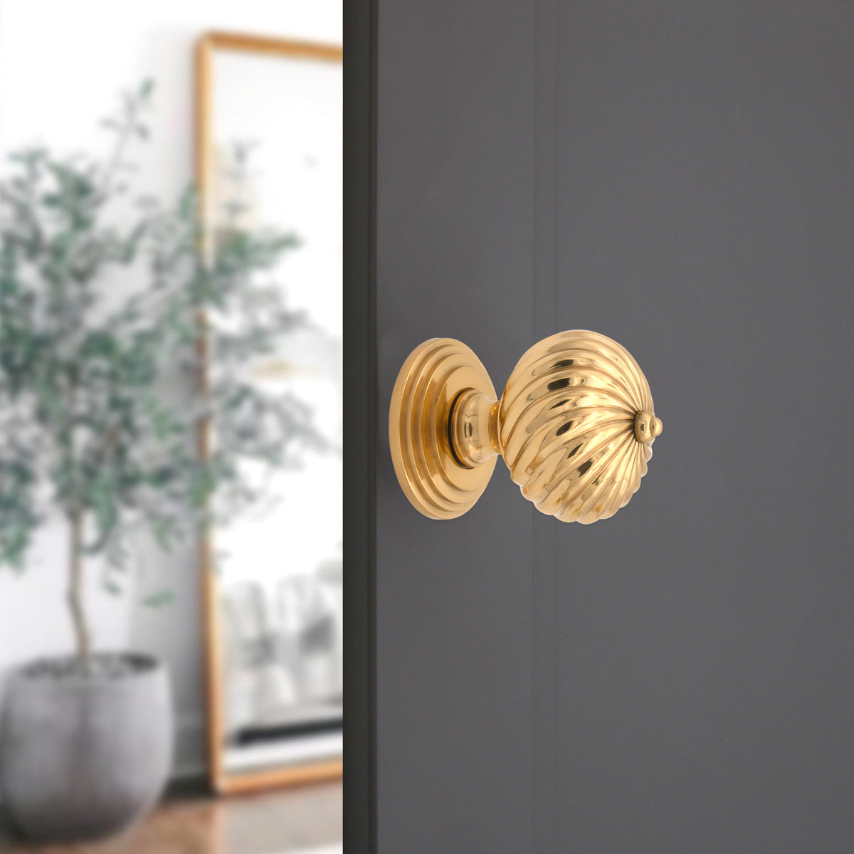 Burcot Mortice Door Knob Polished Brass