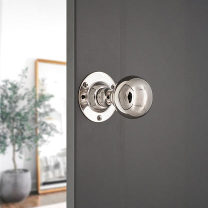 Ball Door Knob Polished Nickel