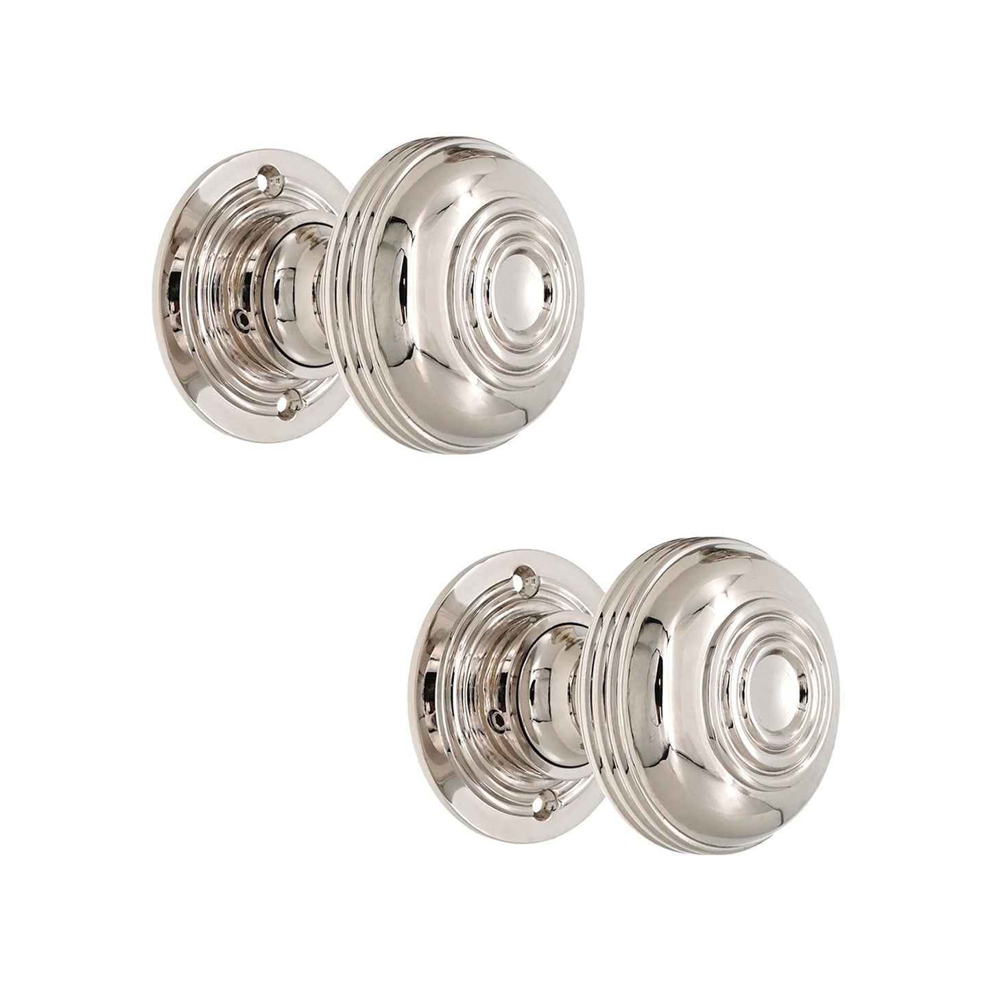 Bloxwich Large 60mm Rim/Mortice Door Knob Polished Nickel