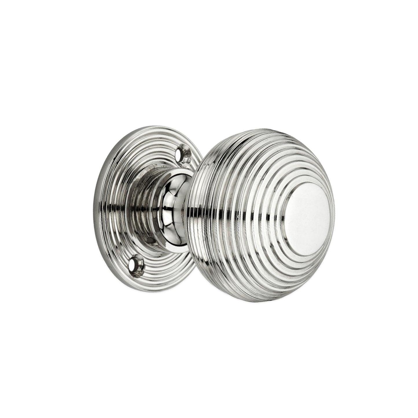 Beehive 50mm Rim/Mortice Door Knob Polished Nickel