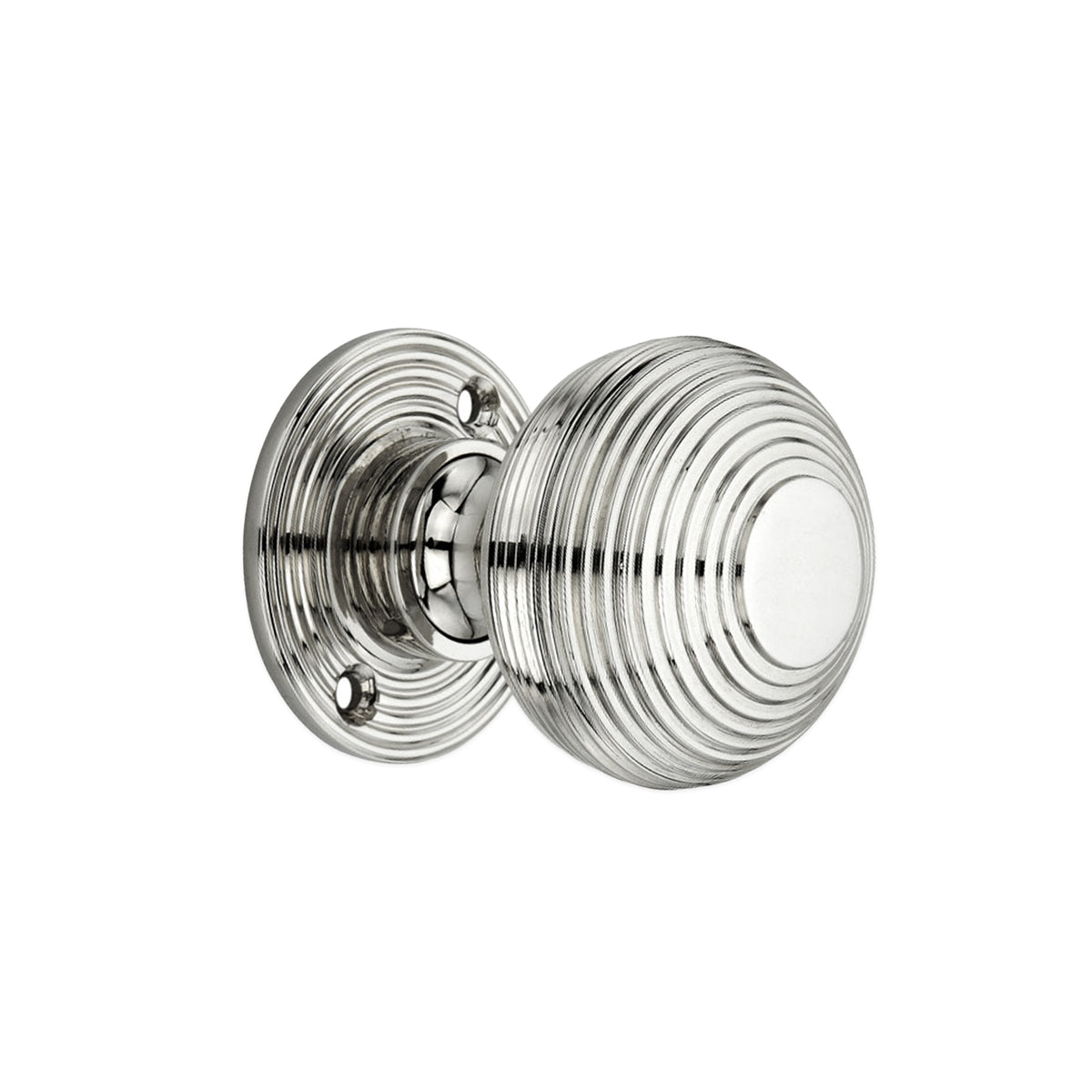 Beehive 50mm Rim/Mortice Door Knob Polished Nickel