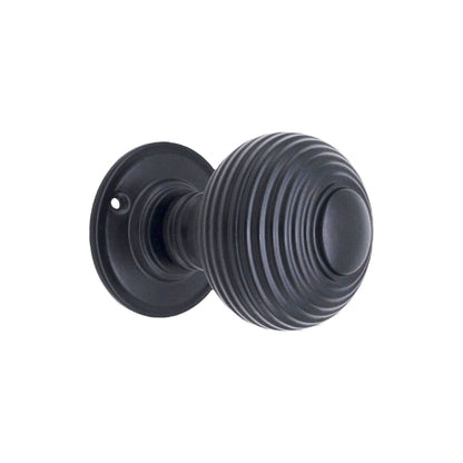 Beehive Large 60mm Mortice Door Knob Matt Black
