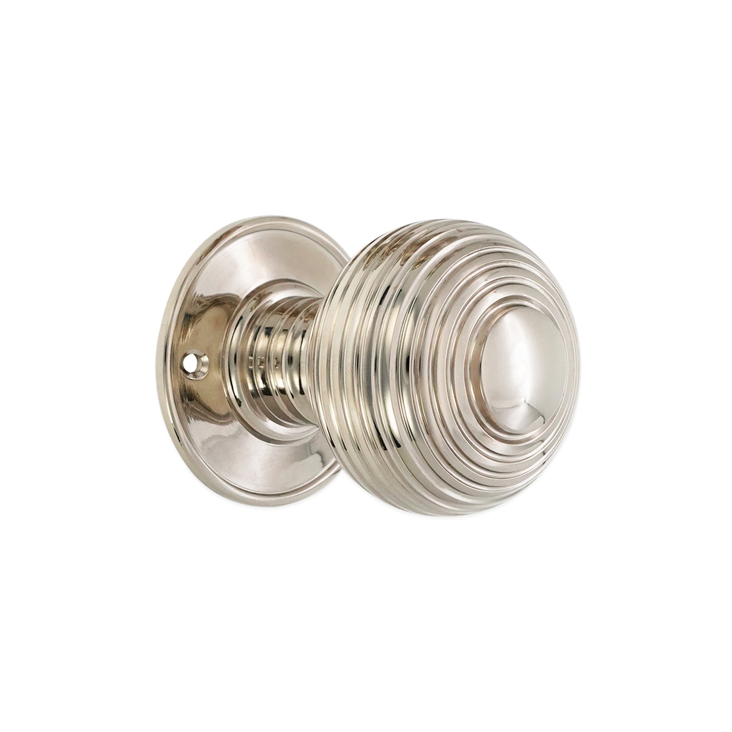 Beehive Large 60mm Mortice Door Knob Polished Nickel