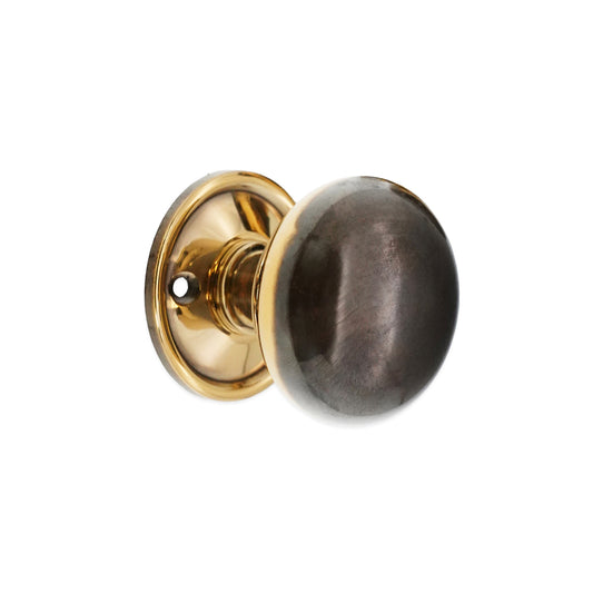 Cottage Large 50mm Mortice/Rim Door Knob Aged Brass