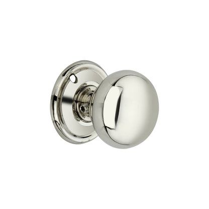 Cottage Small 40mm Rim/Mortice Door Knob Polished Nickel