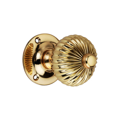 Regency Mortice Door Knob Polished Brass