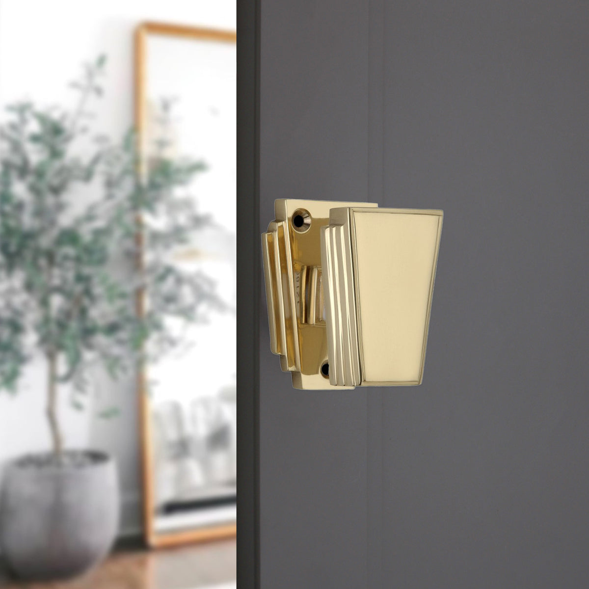 Triago Door Knob Polished Brass