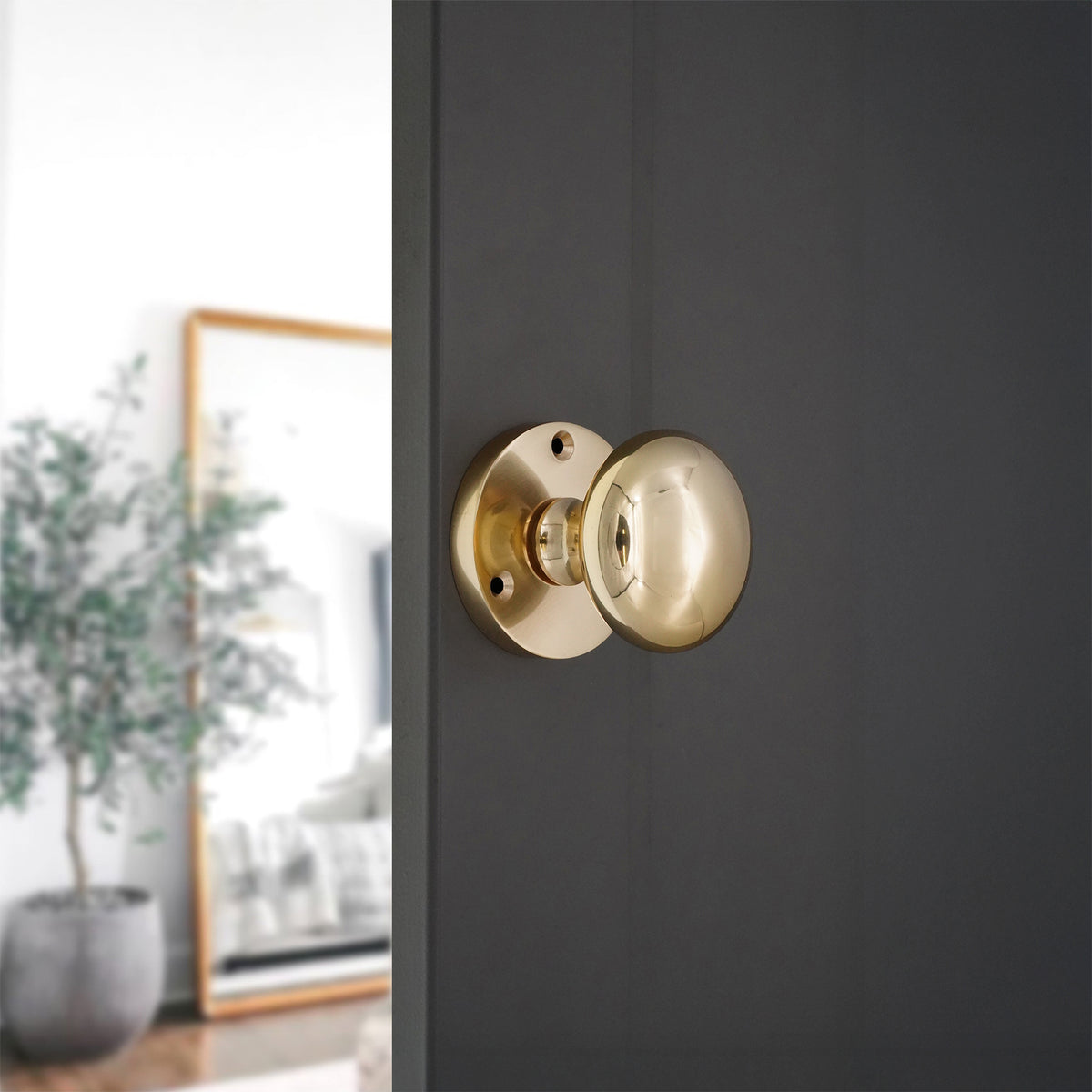 Victorian Door Knob Polished Brass