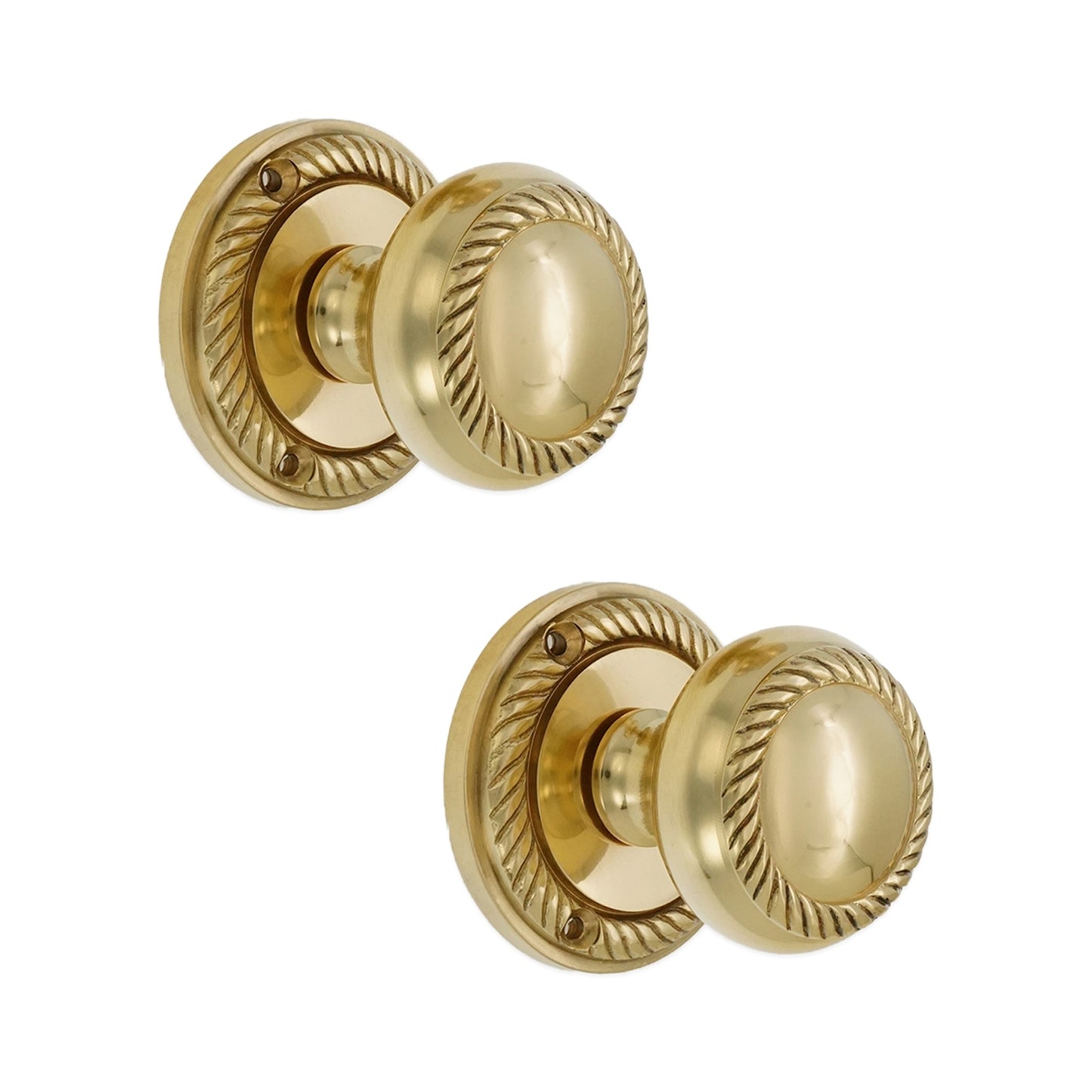 Georgian Mortice Door Knob Polished Brass