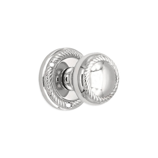 Georgian Mortice Door Knob Polished Chrome