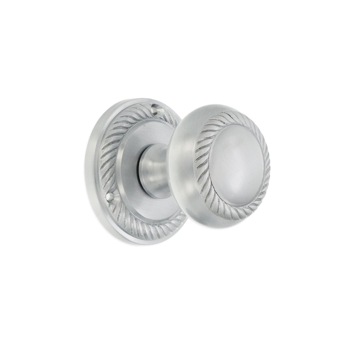 Georgian Mortice Door Knob Satin Chrome