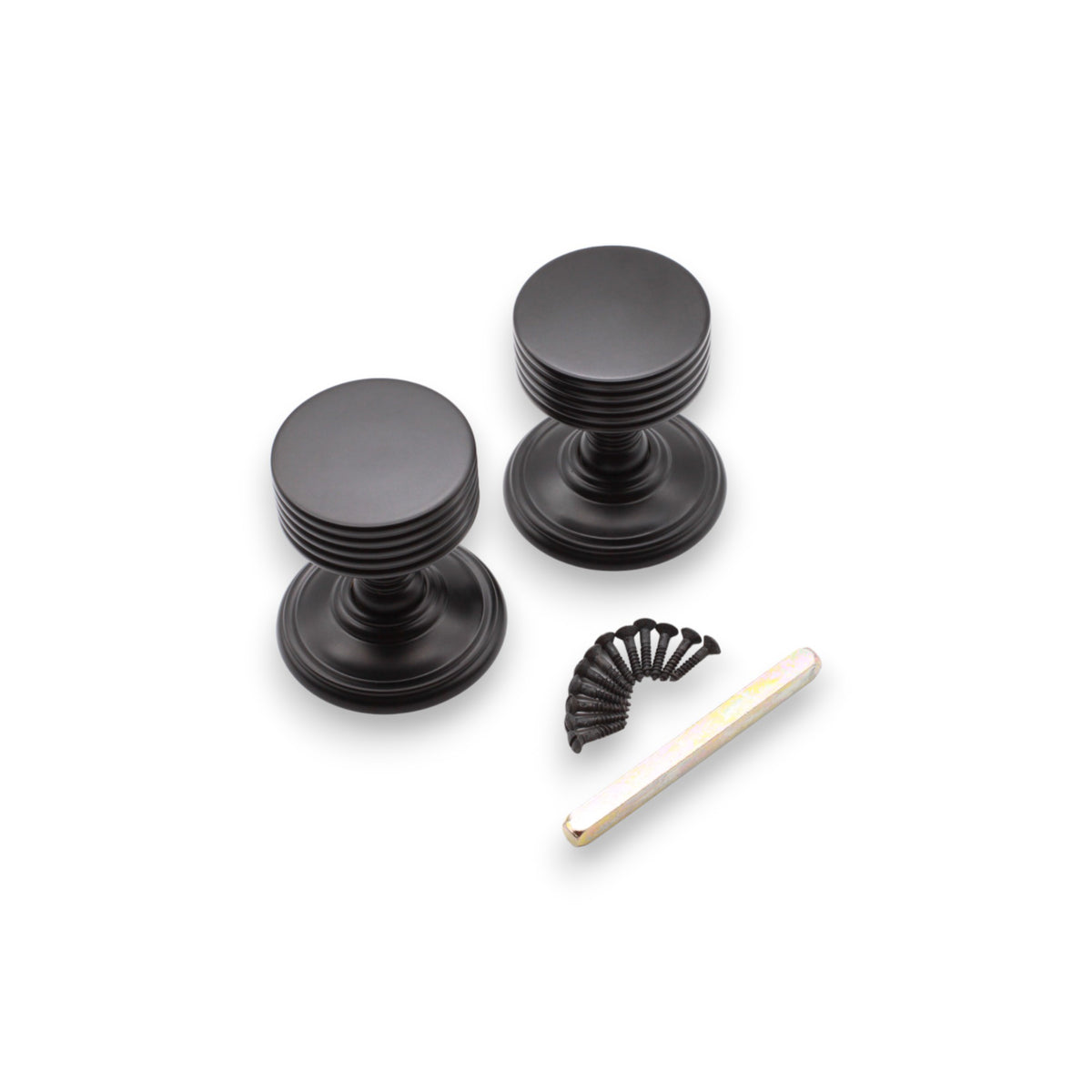 Oxford Mortice Door Knob Matt Black