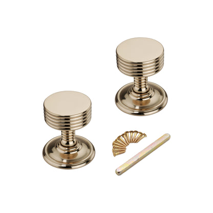 Oxford Mortice Door Knob Polished Brass